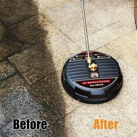 15-Inch Heavy Duty Surface Cleaner Kit for Pressure Washers - 4000 PSI Dual Nozzles with Extension Wand